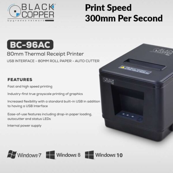 Black Copper BC96AC Thermal Printer - HC Online Store